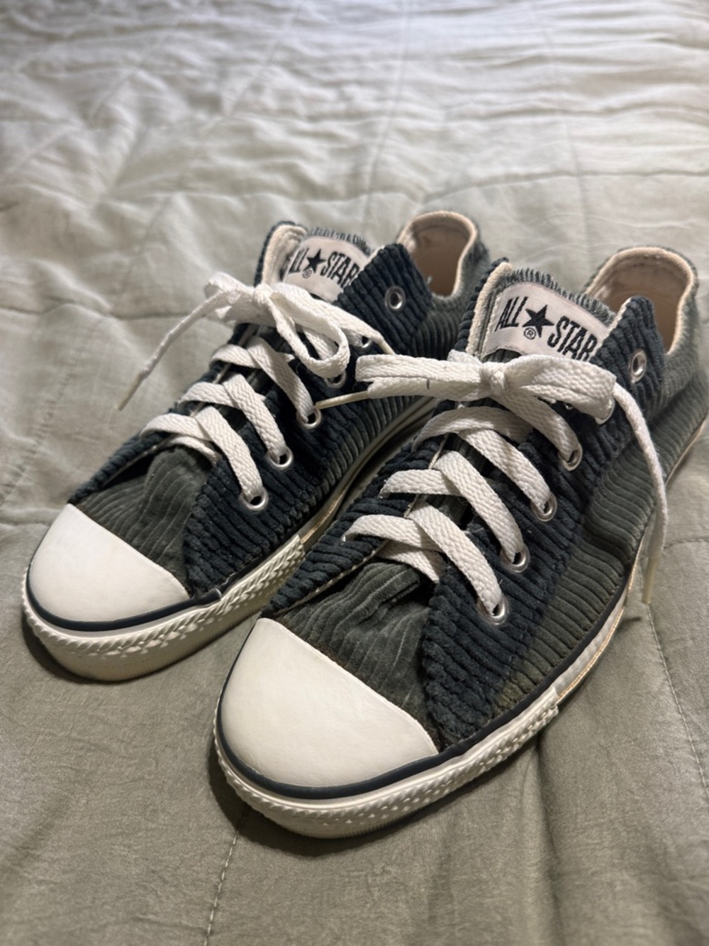 Converse All Star Low Top Sneakers Corduroy Two Tone Green Size 5 M, Size 6.5 W